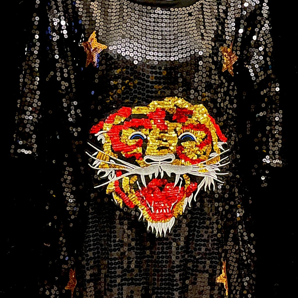 Black Sequins Dress